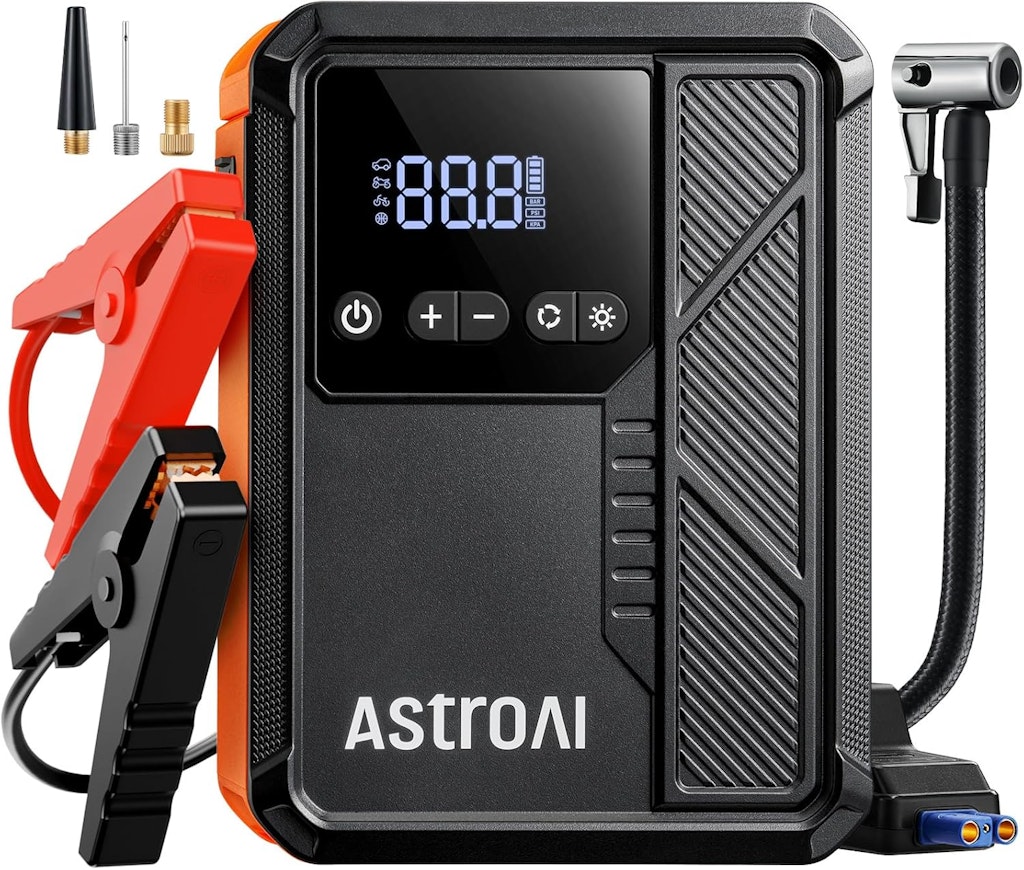 AstroAI Beta822 3000A Jump Starter & Air Compressor: $37 w/ Prime