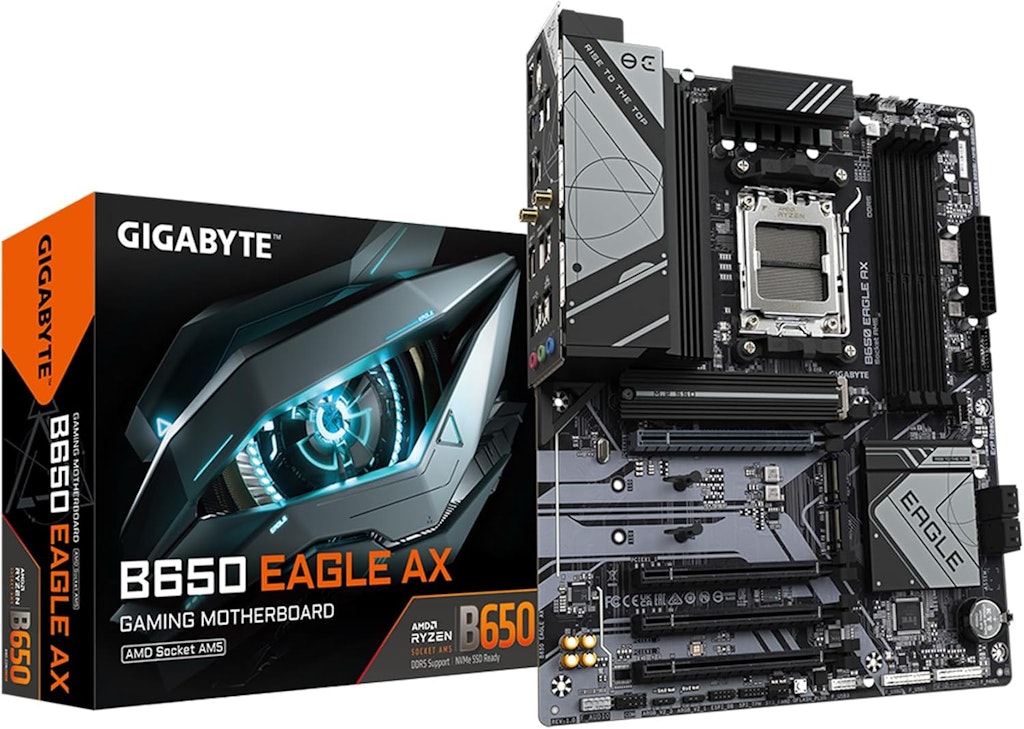 Gigabyte B650 Eagle AX AM5 LGA 1718 AMD B650 ATX Motherboard: $120